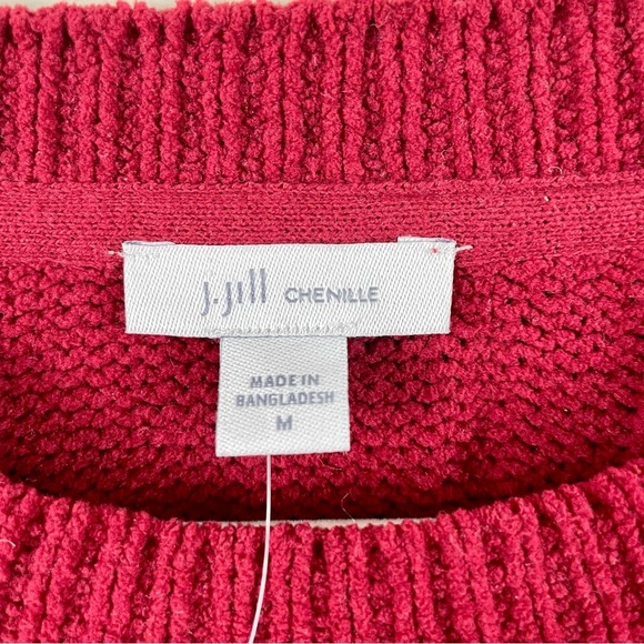 J. Jill NWT Chenille Cabled Tunic In Cherrywine Color Size Medium - Picture 10 of 14